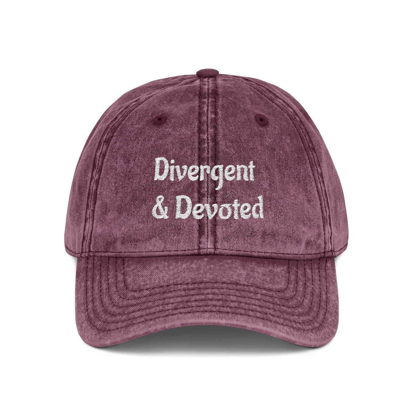 Divergent & Devoted Cap | Vintage Embroidered Hat - You're My Kind of Weird