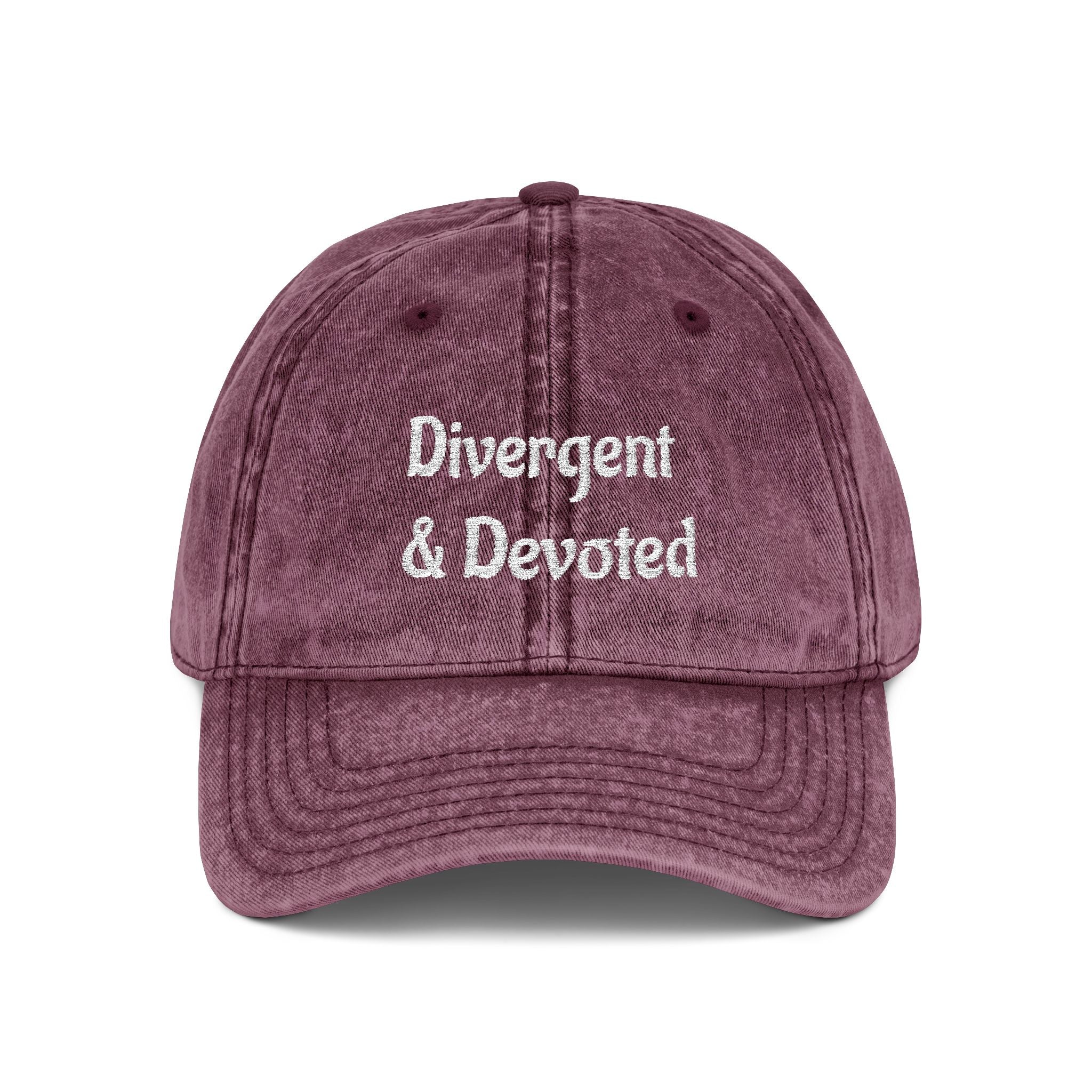 Divergent & Devoted Cap | Vintage Embroidered Hat - You're My Kind of Weird