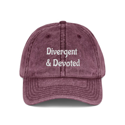 Divergent & Devoted Cap | Vintage Embroidered Hat - You're My Kind of Weird
