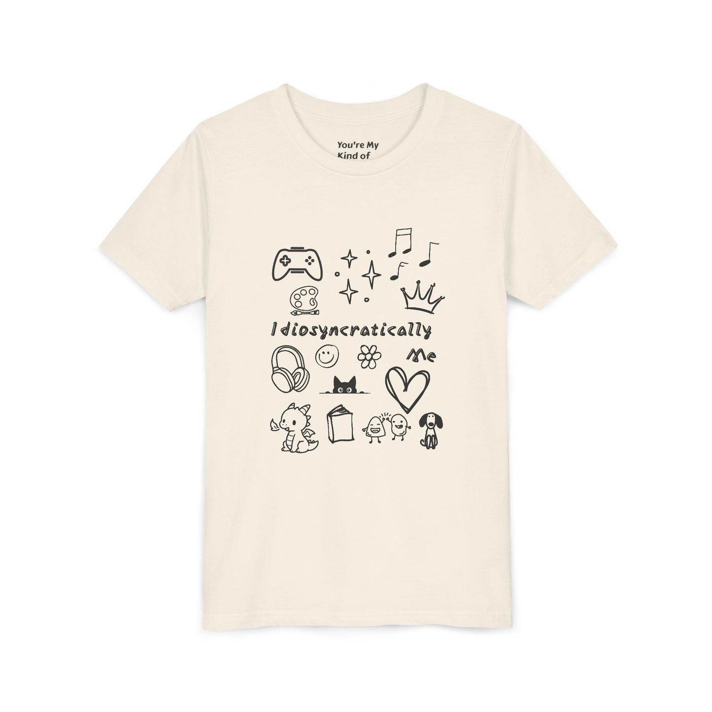 Idiosyncratically Me Youth Tee *CUSTOMIZE* | Pick doodles that are meaningful to YOU - You're My Kind of Weird