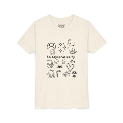 Idiosyncratically Me Youth Tee *CUSTOMIZE* | Pick doodles that are meaningful to YOU - You're My Kind of Weird