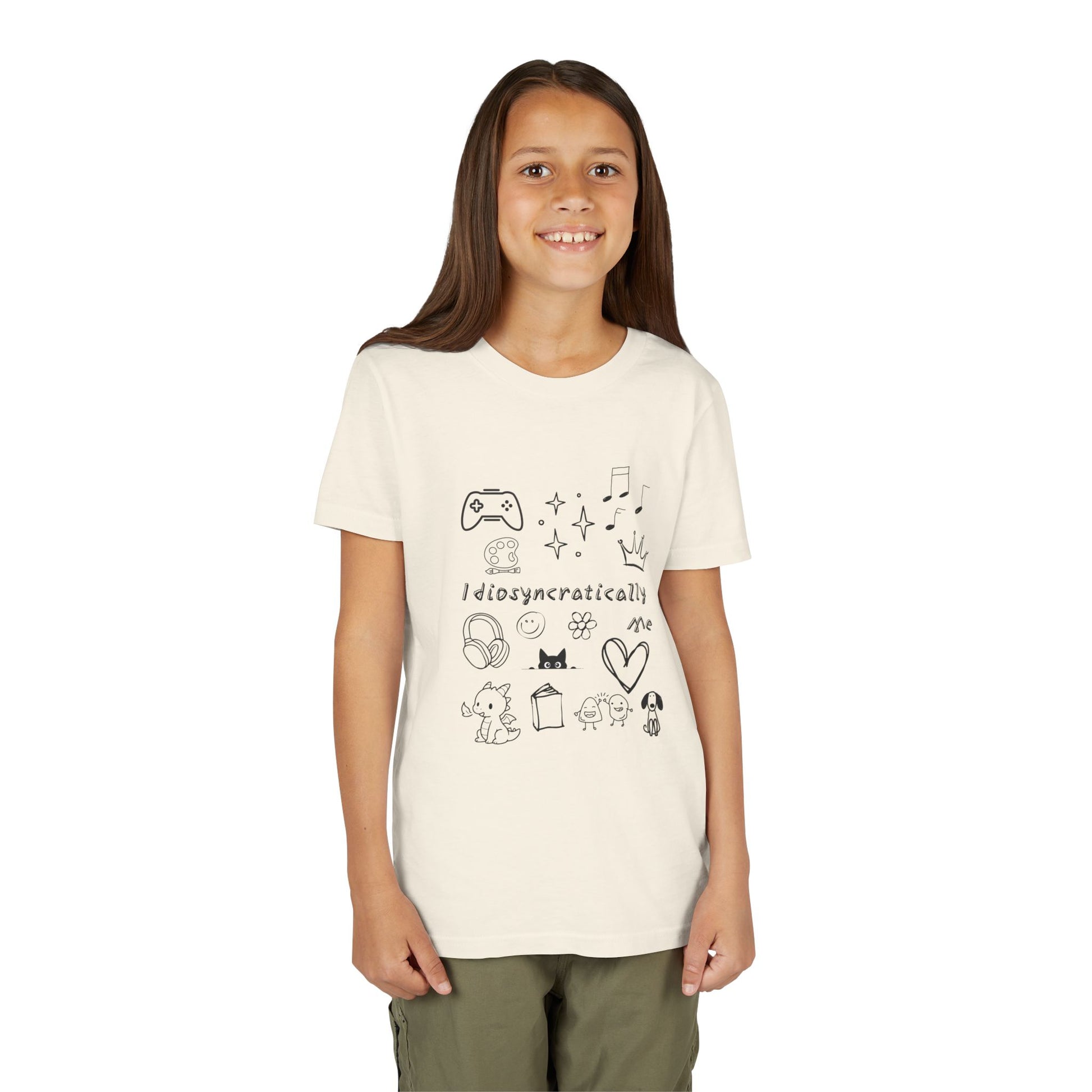 Idiosyncratically Me Youth Tee *CUSTOMIZE* | Pick doodles that are meaningful to YOU - You're My Kind of Weird