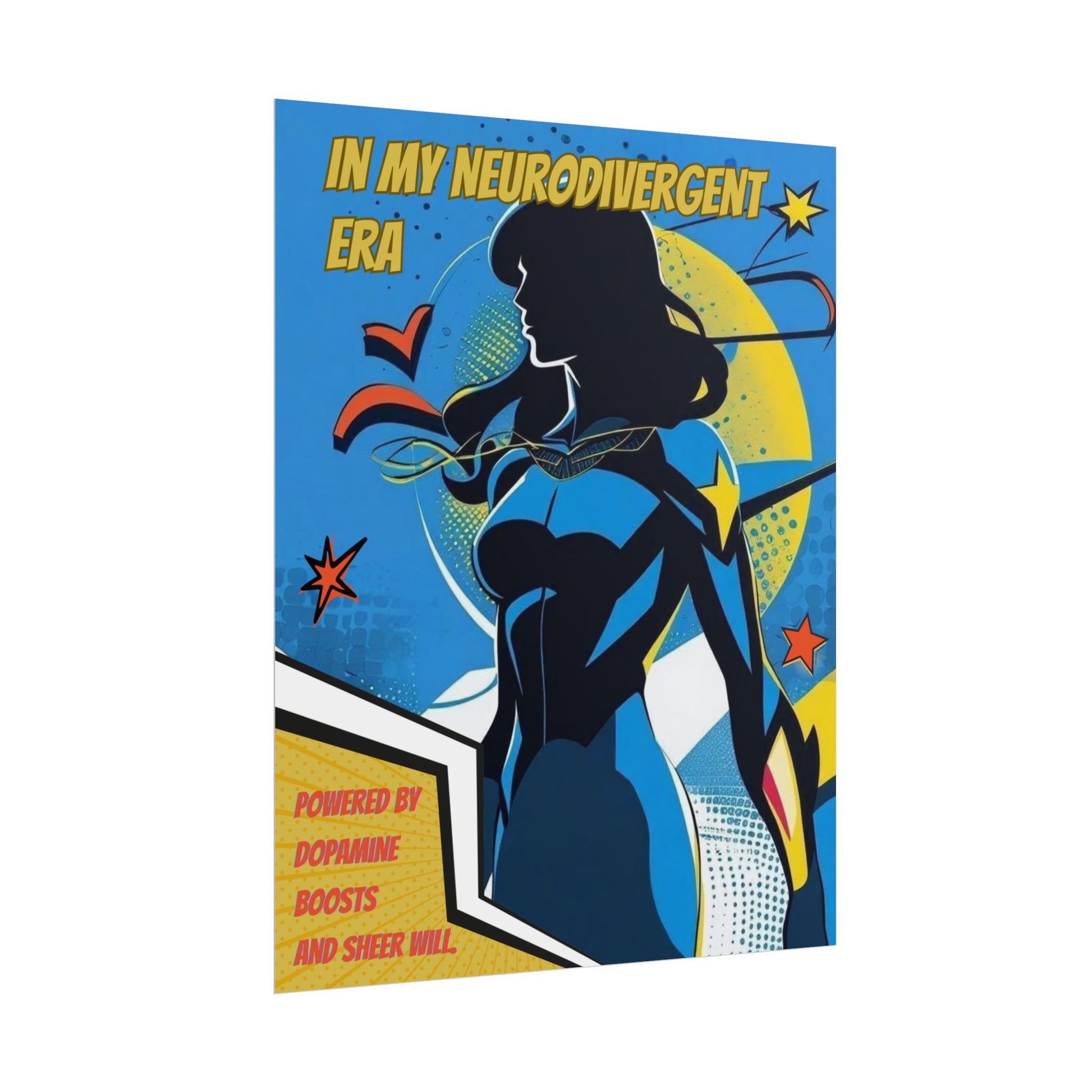In My Neurodivergent Era Poster – ADHD Superhero Retro Comic Art Print - You're My Kind of Weird