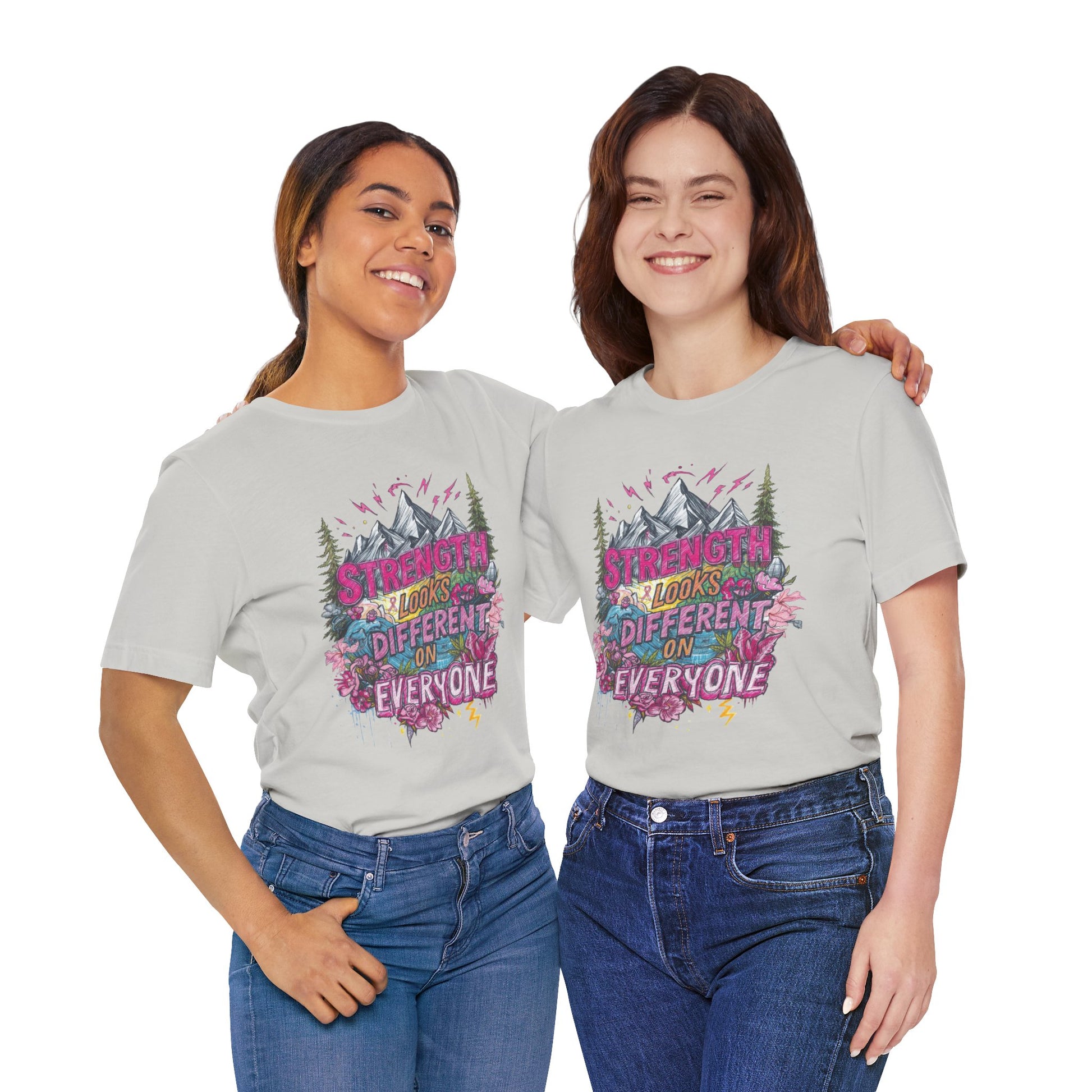 Strength Looks Different Mountainscape Unisex Shirt - You're My Kind of Weird T-Shirt