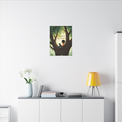 I read in the Trees Canvas Art | Reading Decor for Book Lovers, Wall Art for Kids, Unique Gift for Readers, Educational Wall Decor, Literary Gift - You're My Kind of Weird