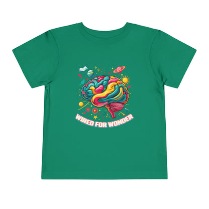 Toddler Tee — 'Wired for Wonder' Colorful Brain Space Graphic - You're My Kind of Weird