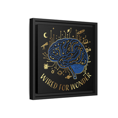 Framed Matte Canvas - "Wired for Wonder" Brain Art - You're My Kind of Weird