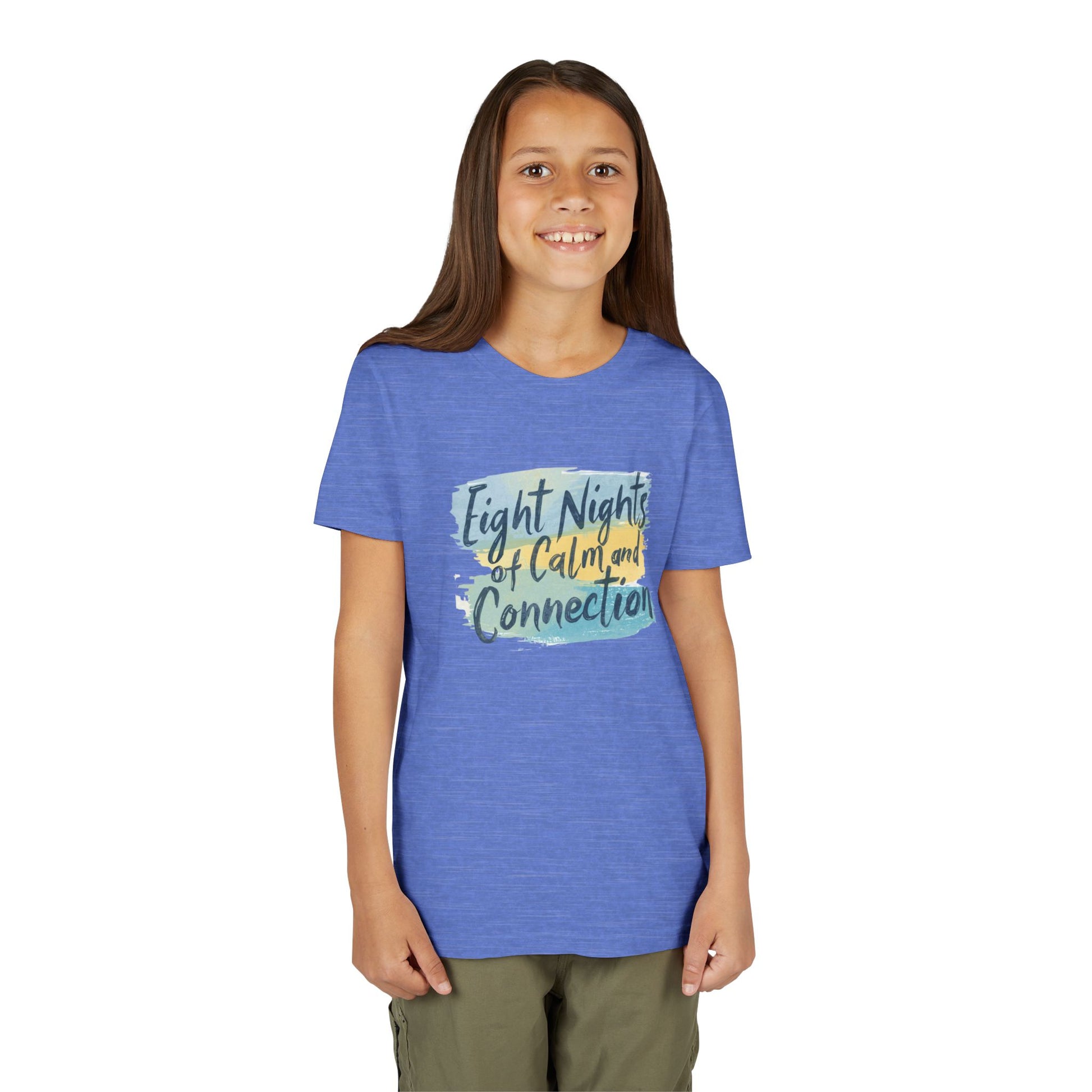 Eight Nights of Calm and Connection Kids Hanukkah Shirt | Mindful Holiday Tee for Children | Soft Youth Hanukkah Gift - You're My Kind of Weird