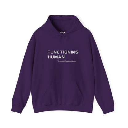 Functioning Human Hoodie – Funny Unisex Heavy Blend™ Sweatshirt, Cozy Cotton-Poly Blend, Casual Gift