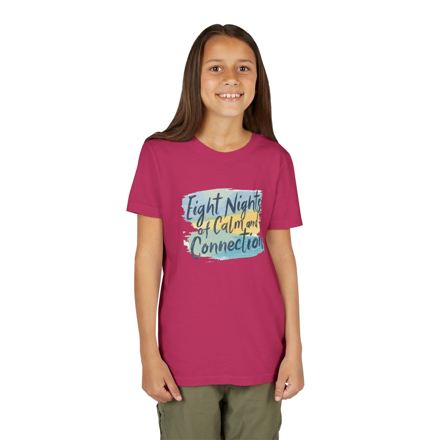 Eight Nights of Calm and Connection Kids Hanukkah Shirt | Mindful Holiday Tee for Children | Soft Youth Hanukkah Gift - You're My Kind of Weird