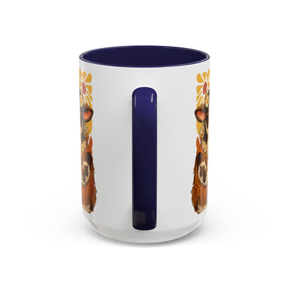 "Moo'd: Stabilized" Hippie Cow Accent Mug (15oz) - You're My Kind of Weird