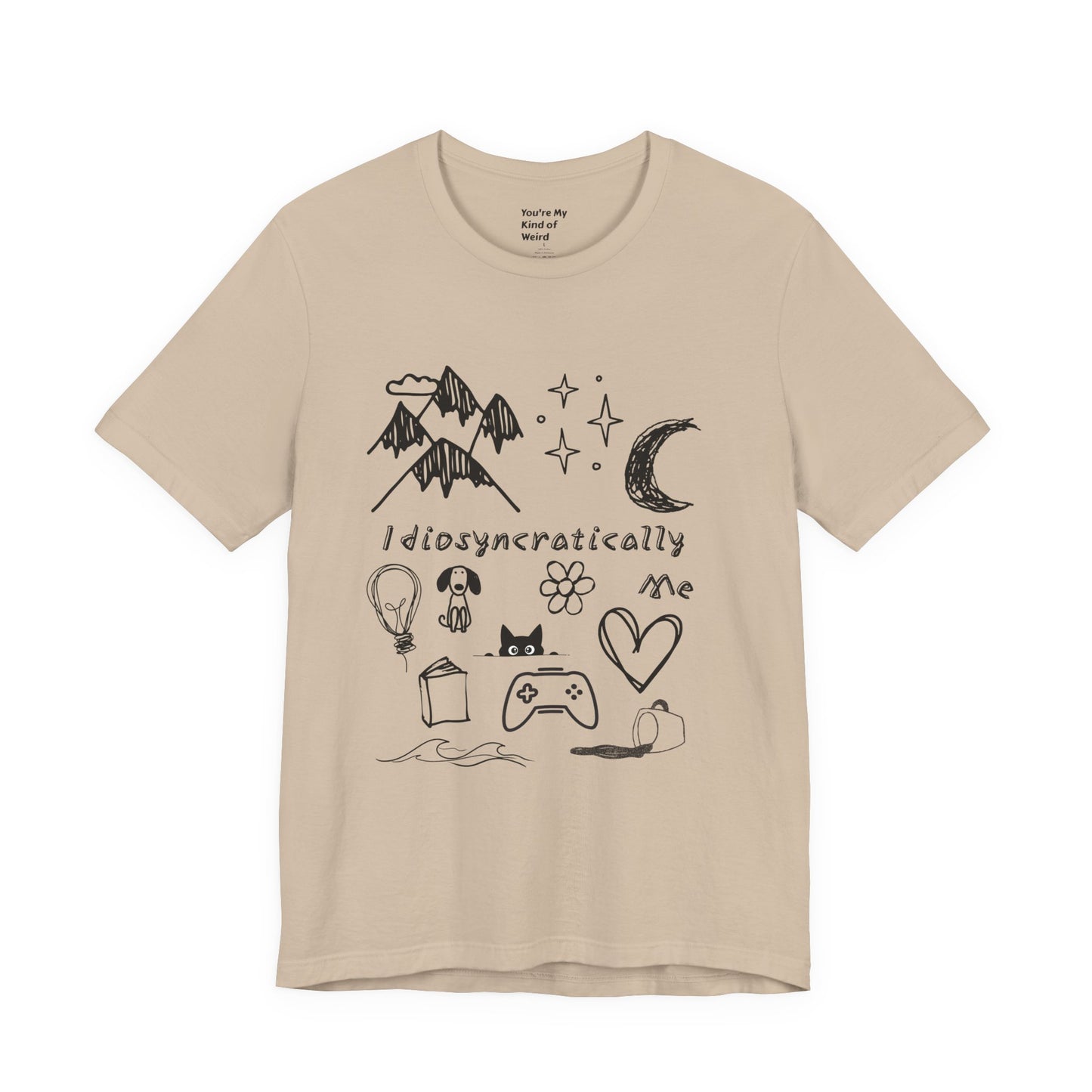 Customized Idiosyncratically Me doodle collage tee - You're My Kind of Weird