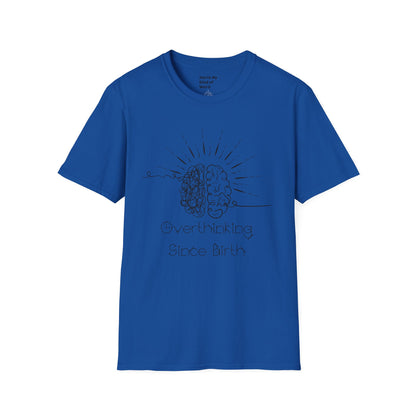Creative Thinking Unisex T-Shirt, Fun Gift for Overthinkers, Comfortable Casual Wear, Brain Art Tee, Gift for Birthdays or Holidays
