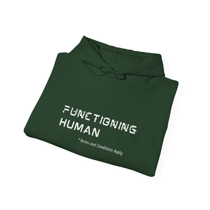 Functioning Human Hoodie – Funny Unisex Heavy Blend™ Sweatshirt, Cozy Cotton-Poly Blend, Casual Gift