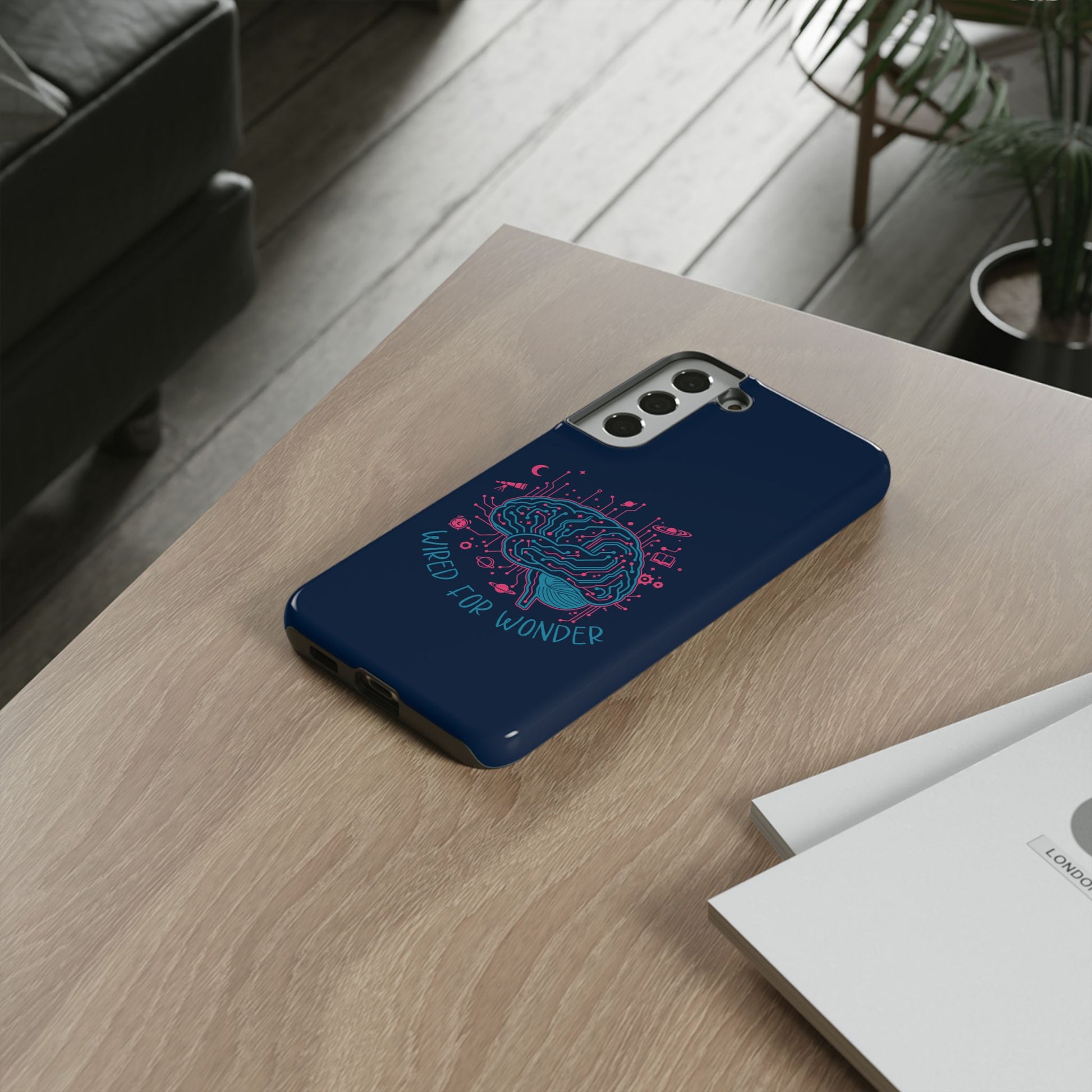 "Wired for Wonder" Brain Tech Design Samsung Galaxy Phone Case - You're My Kind of Weird