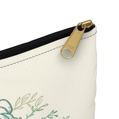 Emotional Support Bridesmaid Accessory Pouch: Floral Makeup & Jewelry Bag for Wedding Party - You're My Kind of Weird
