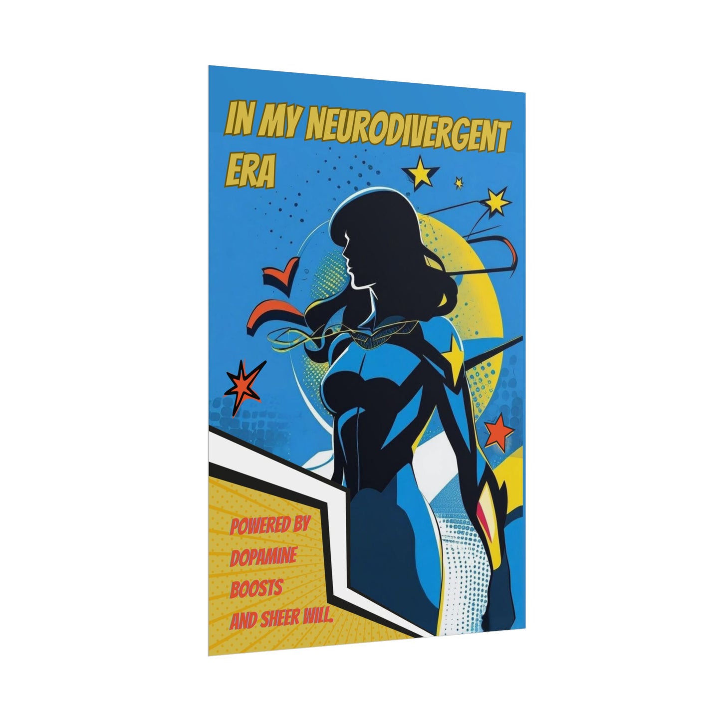 In My Neurodivergent Era Poster – ADHD Superhero Retro Comic Art Print - You're My Kind of Weird