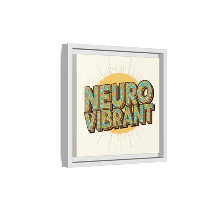 Neuro Vibrant Framed Canvas Art — Colorful Retro Wall Print - You're My Kind of Weird