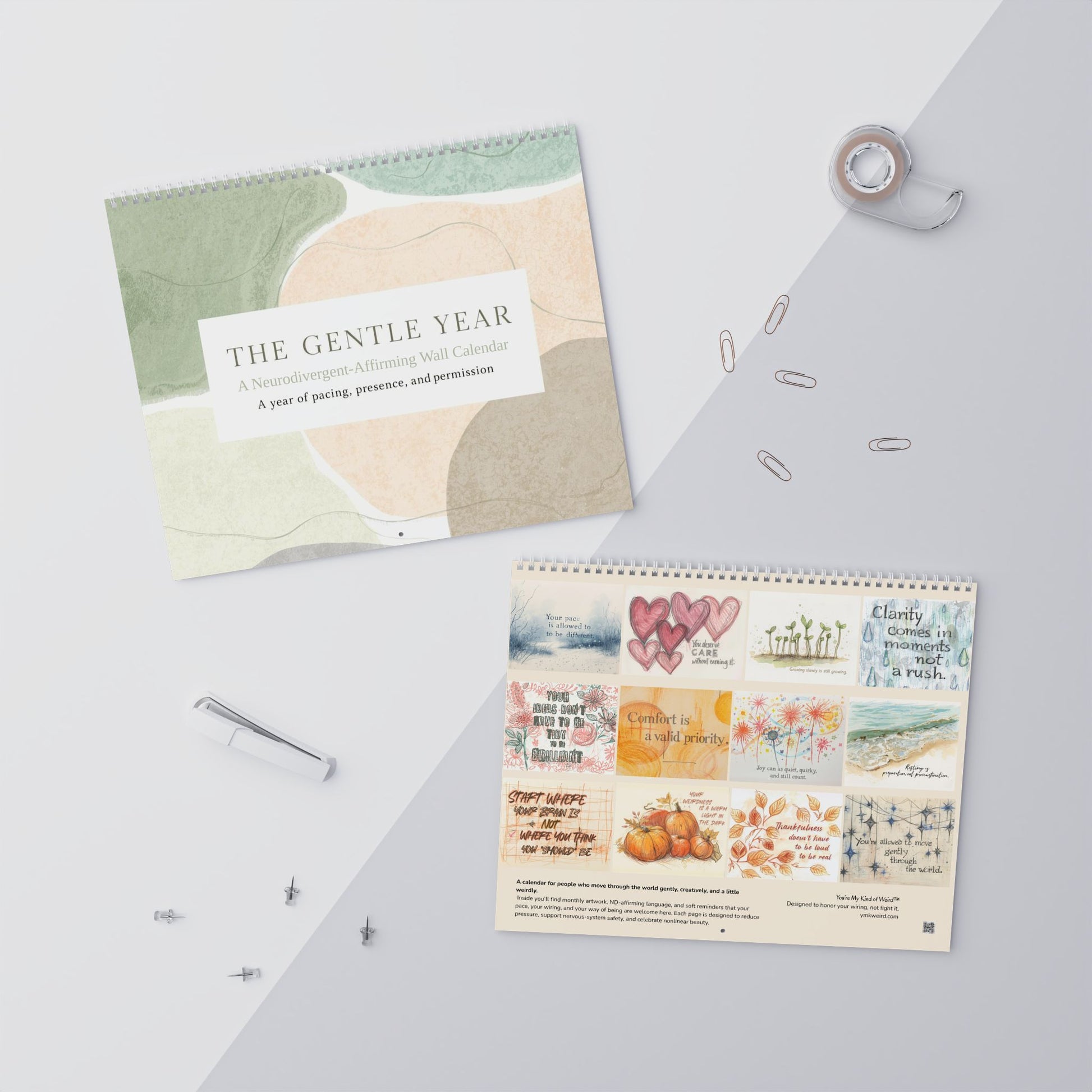 The Gentle Year: A Neurodivergent - Affirming 2026 Wall Calendar - You're My Kind of Weird