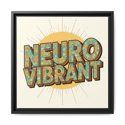 Neuro Vibrant Framed Canvas Art — Colorful Retro Wall Print - You're My Kind of Weird