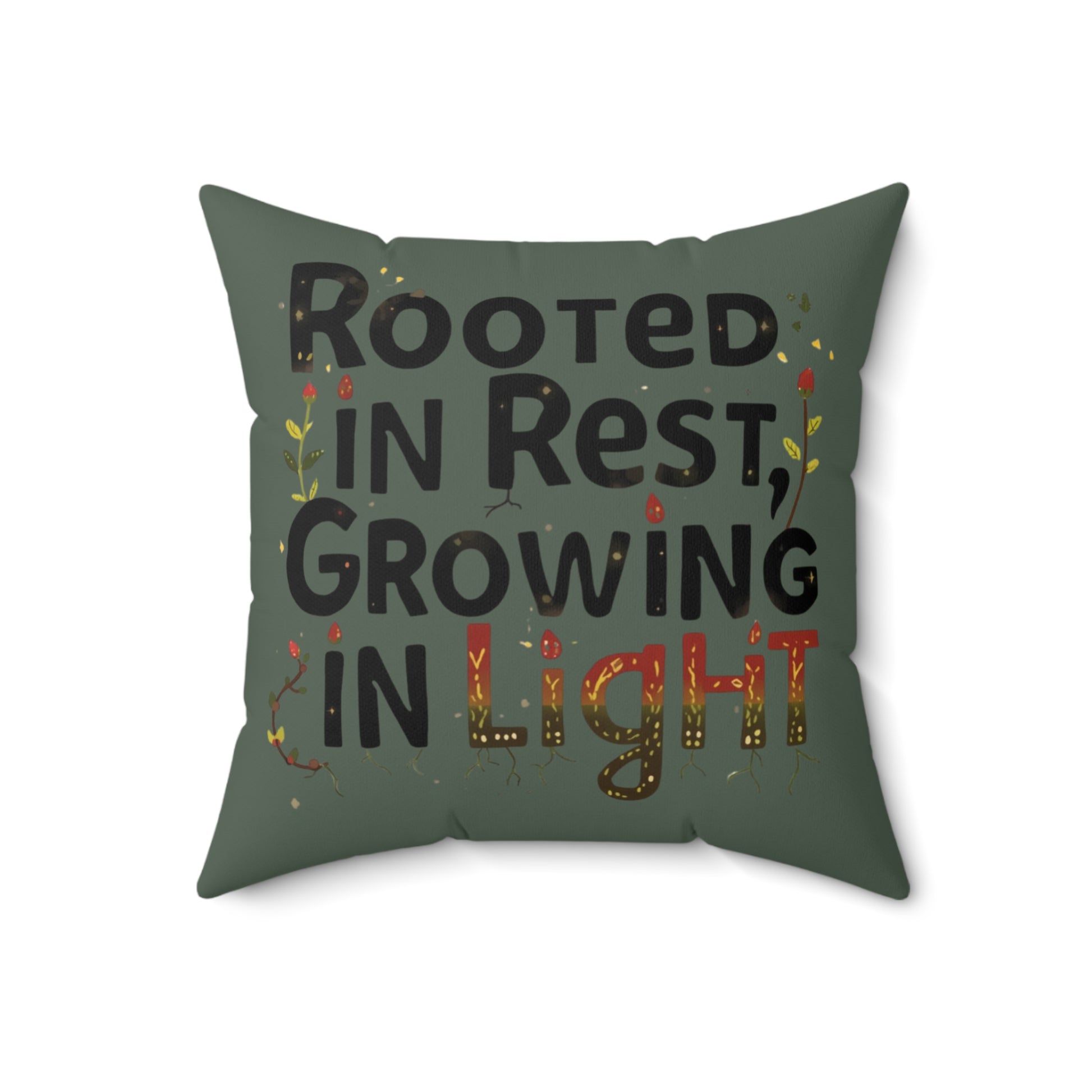 Rooted in Rest, Growing in Light Kwanzaa Pillow – Mindful Home Decor for Renewal & Growth - You're My Kind of Weird