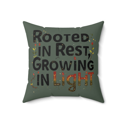 Rooted in Rest, Growing in Light Kwanzaa Pillow – Mindful Home Decor for Renewal & Growth - You're My Kind of Weird