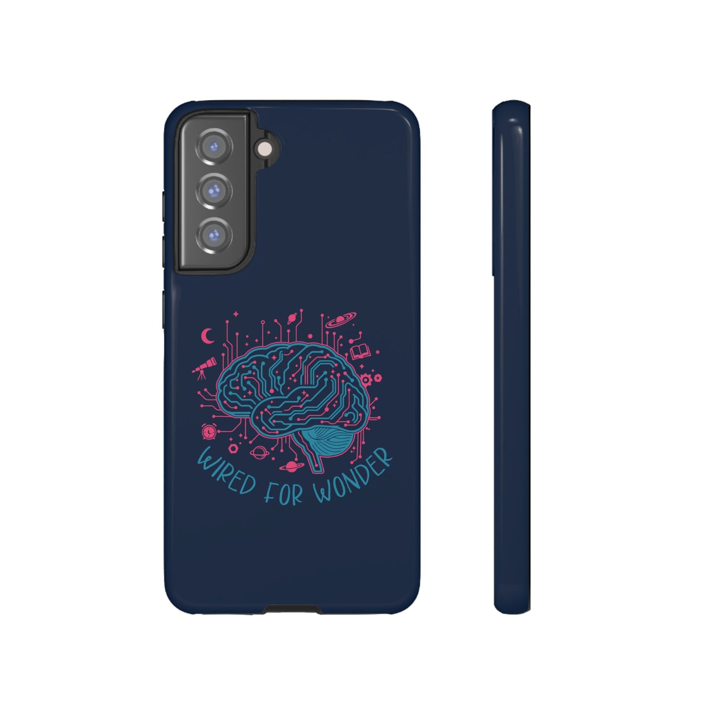 "Wired for Wonder" Brain Tech Design Samsung Galaxy Phone Case - You're My Kind of Weird