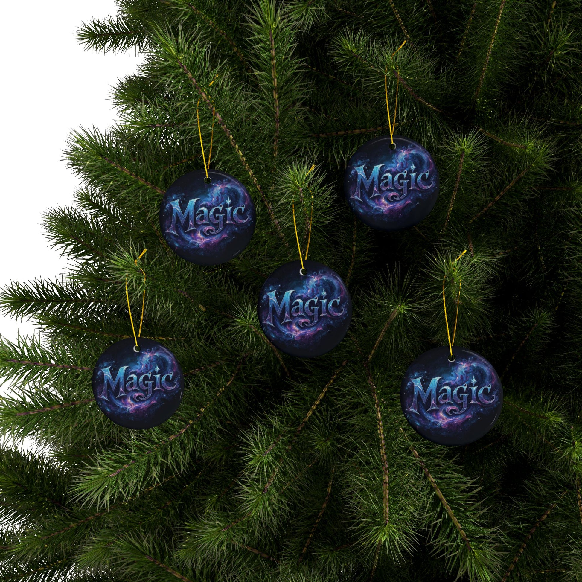 Neuroverse “Magic” Ornament – Cosmic Holiday Decor for Creative Souls | Ceramic Snowflake & Circle Shapes - You're My Kind of Weird