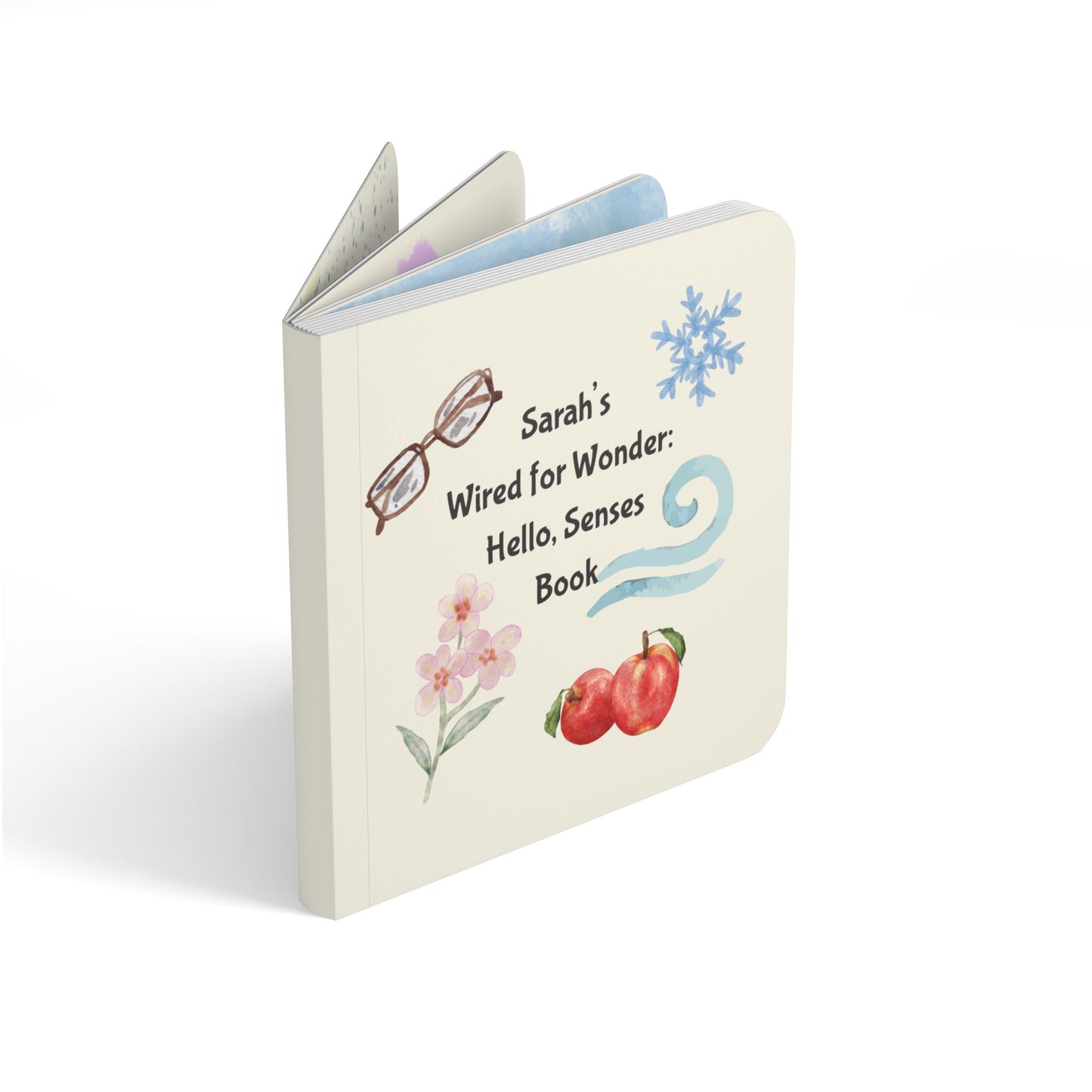 Personalized Baby Board Book "Wired for Wonder: Hello, Senses" A First Sensory Book - You're My Kind of Weird