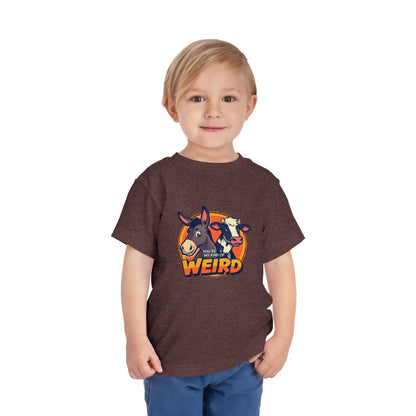 Whimsical Toddler Tee - 'You're Weird' Cute Animal Design, Fun Kids Shirt, Birthday Gift, Playdate Apparel, Funny Toddler Clothing