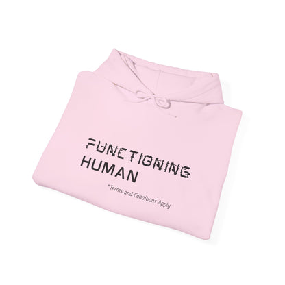 Functioning Human Hoodie – Funny Unisex Heavy Blend™ Sweatshirt, Cozy Cotton-Poly Blend, Casual Gift