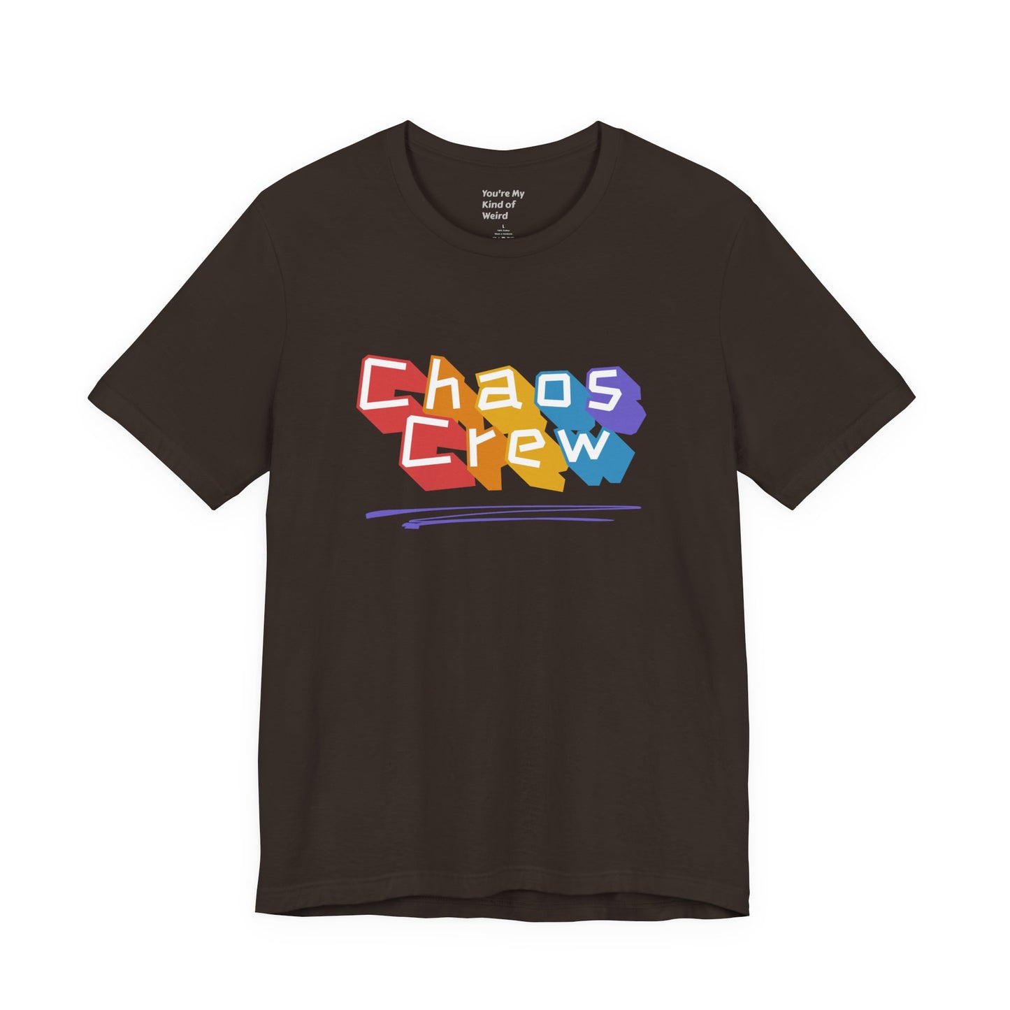 Chaos Crew Tee — Colorful Retro Graffiti Graphic T-Shirt - You're My Kind of Weird