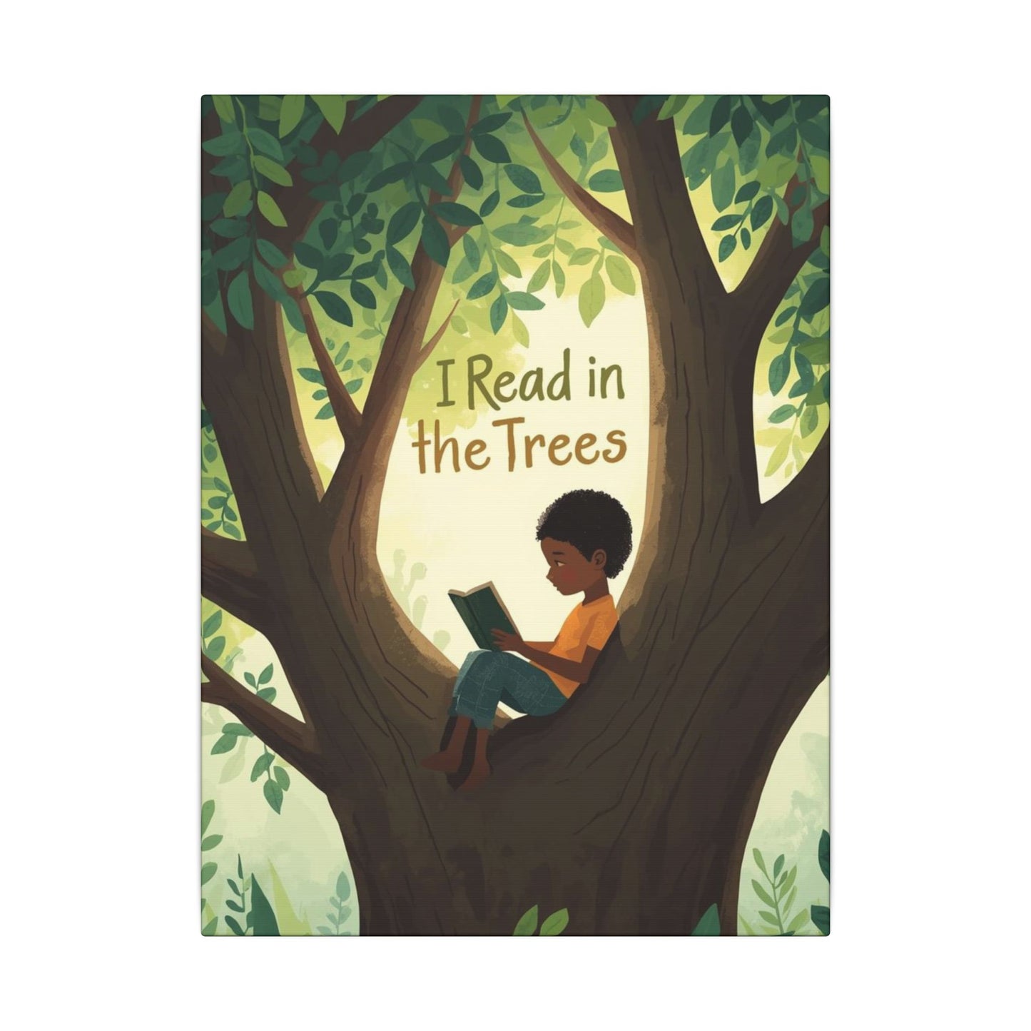 I read in the Trees Canvas Art | Reading Decor for Book Lovers, Wall Art for Kids, Unique Gift for Readers, Educational Wall Decor, Literary Gift - You're My Kind of Weird