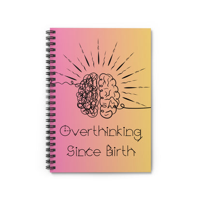 Overthinking Pink and Peach Spiral Notebook - Creative Journal for Writers, Students, and Planners, Gift for Anxiety Relief, School Supplies, Mental [...]