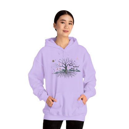 Rest. Reflect. Rise. Hoodie | Cozy Winter Solstice Sweatshirt - You're My Kind of Weird