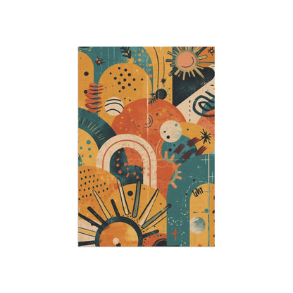 Dopamine Fun Abstract Retro Sunburst Garden Banner | House Flag, Mid Century Floral - You're My Kind of Weird