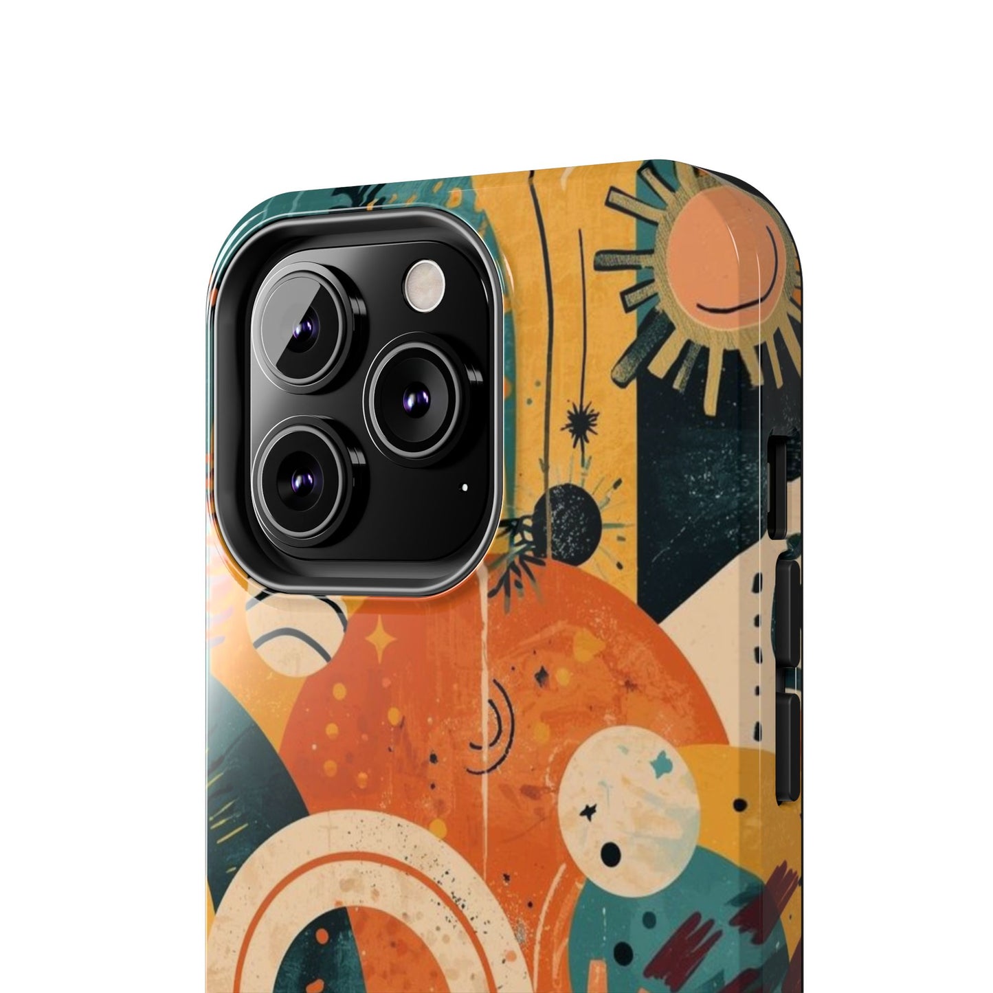 Dopamine Abstract Retro Sun and Moon iPhone Case | Tough Phone Cases - You're My Kind of Weird
