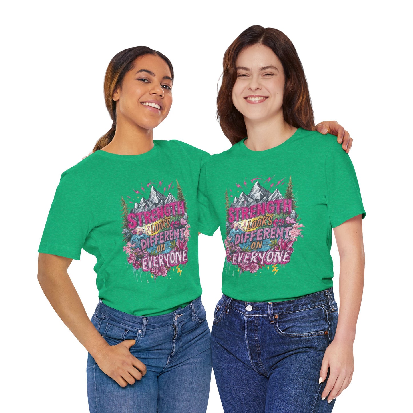 Strength Looks Different Mountainscape Unisex Shirt - You're My Kind of Weird T-Shirt