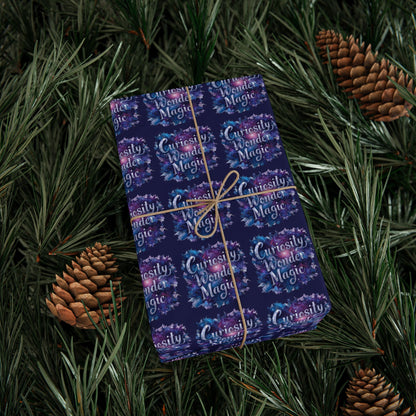 Neuroverse “Curiosity, Wonder & Magic” Wrapping Paper – Cosmic Gift Wrap for Dreamers | 30x36 or 30x72 | Glossy or Matte Finish - You're My Kind of Weird