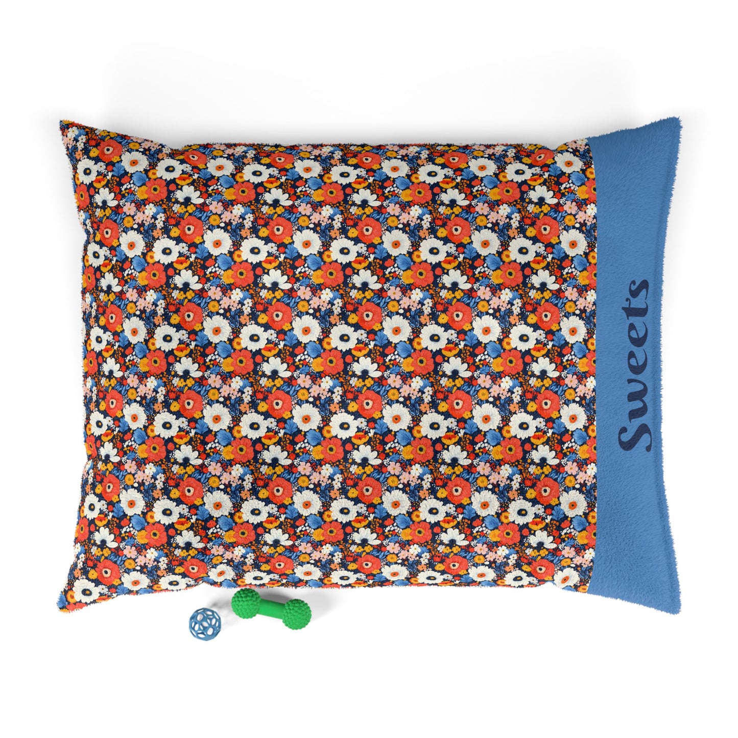 Personalized Floral Pet Bed with Name | Custom Dog Bed or Cat Bed - You're My Kind of Weird