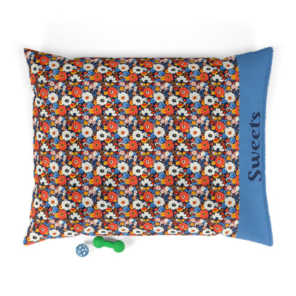 Personalized Floral Pet Bed with Name | Custom Dog Bed or Cat Bed - You're My Kind of Weird