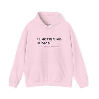 Functioning Human Hoodie – Funny Unisex Heavy Blend™ Sweatshirt, Cozy Cotton-Poly Blend, Casual Gift