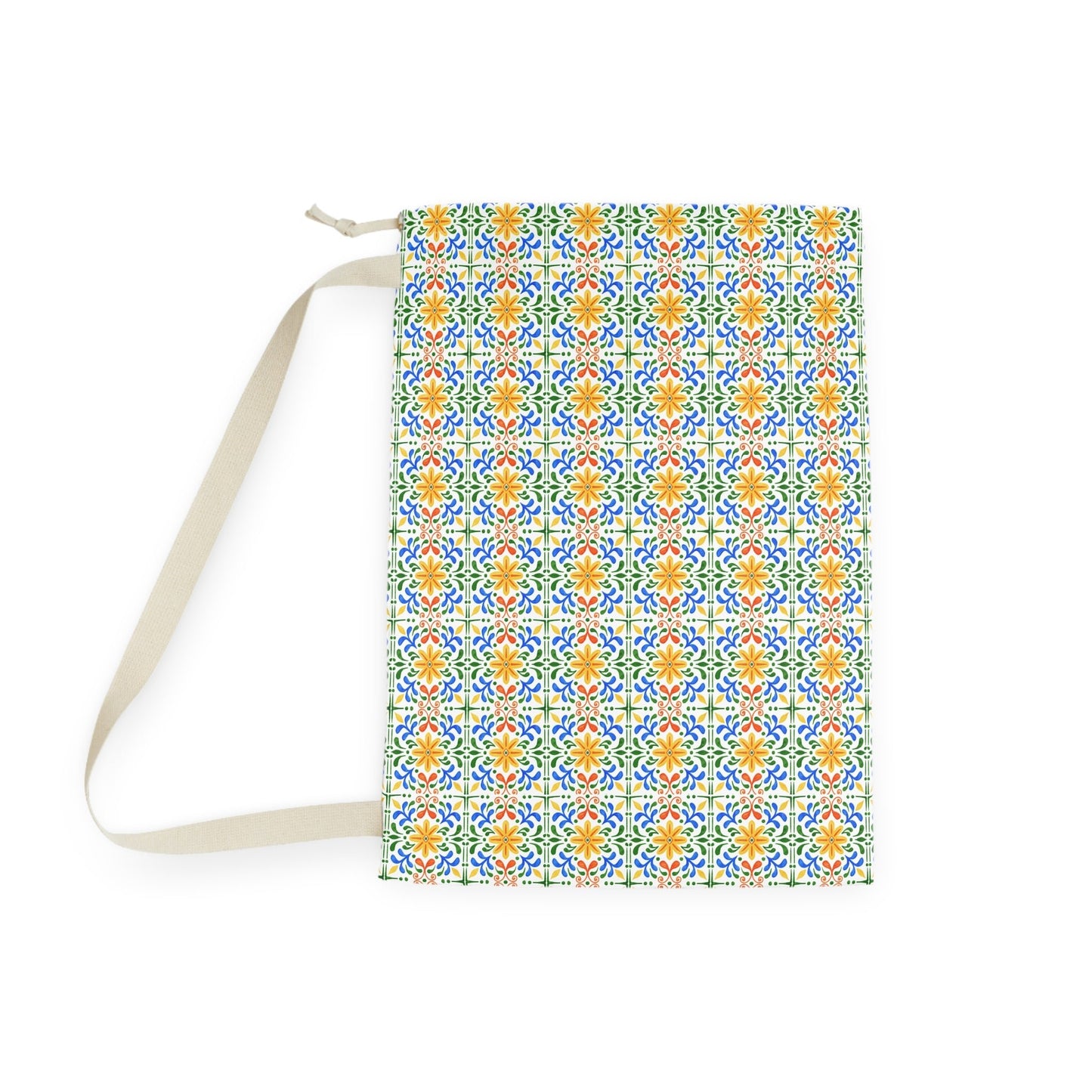 Monogrammed Tile - Pattern Laundry Bag – Personalized 'G' Drawstring Hamper - You're My Kind of Weird
