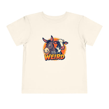 Whimsical Toddler Tee - 'You're Weird' Cute Animal Design, Fun Kids Shirt, Birthday Gift, Playdate Apparel, Funny Toddler Clothing