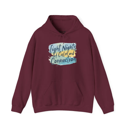Eight Nights of Calm and Connection Hoodie | Cozy Hanukkah Sweatshirt - You're My Kind of Weird