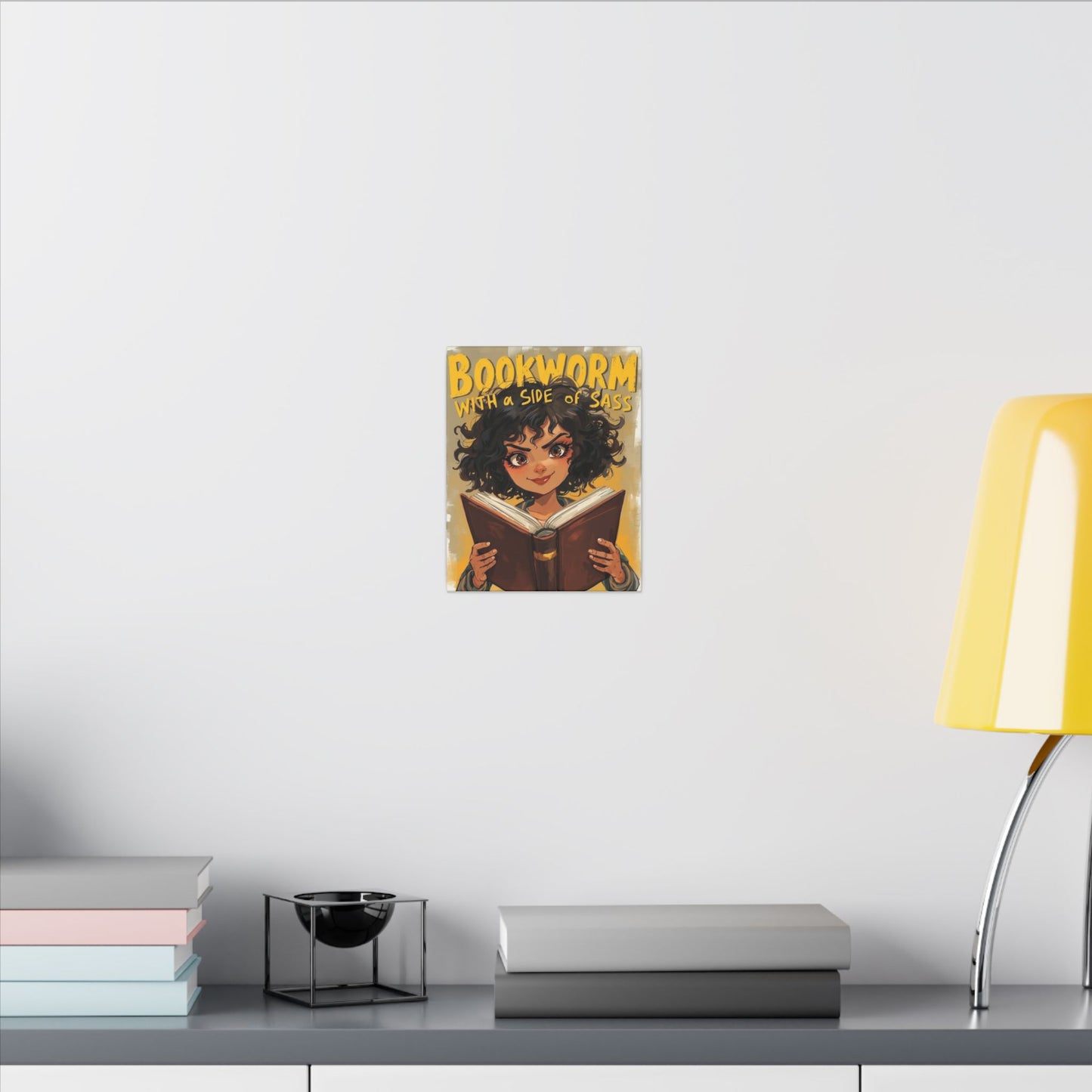 Bookworm Canvas Art | Reading Decor for Book Lovers, Wall Art for Kids, Unique Gift for Readers, Educational Wall Decor, Literary Gift