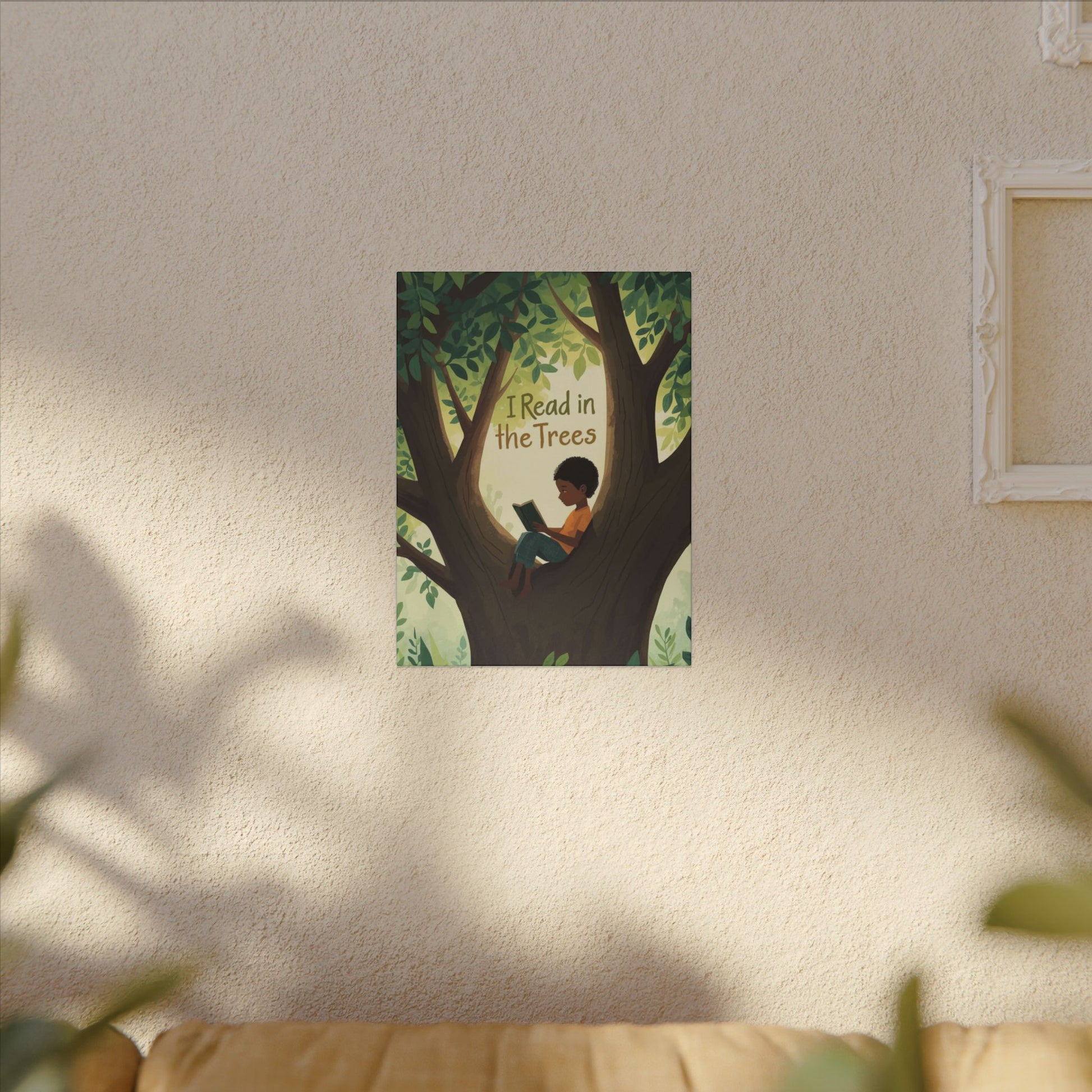 I read in the Trees Canvas Art | Reading Decor for Book Lovers, Wall Art for Kids, Unique Gift for Readers, Educational Wall Decor, Literary Gift - You're My Kind of Weird