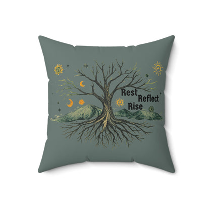 Solstice Nature - Inspired Decorative Pillow, Rest Reflect Rise Cushion - You're My Kind of Weird