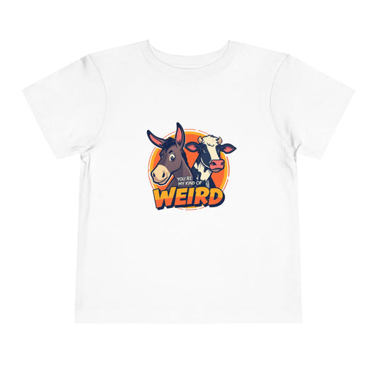Whimsical Toddler Shirt- 'You're Weird' Cute Animal Design - You're My Kind of Weird Kids clothes
