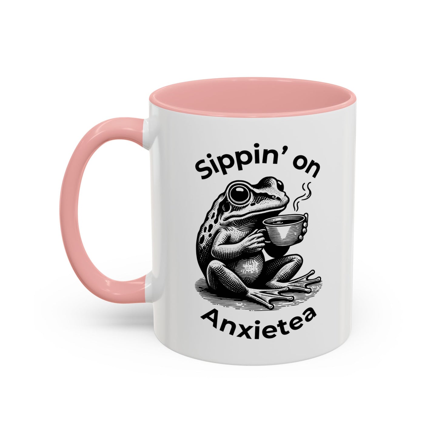 Sippin’ on Anxietea Frog Ceramic Mug (11/15oz) - You're My Kind of Weird